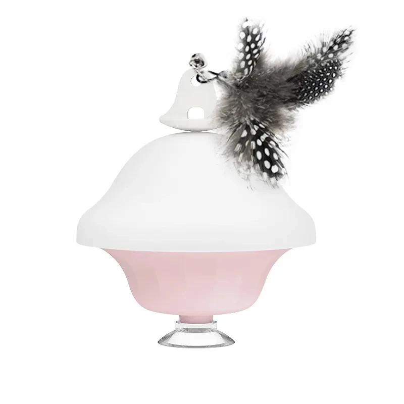 

Interactive Cat Toy Feather Teaser Pet Toy For Cats Detachable Cat Toys Teaser Interactive Cat Toy For Indoor Cats Kitten Play розовый