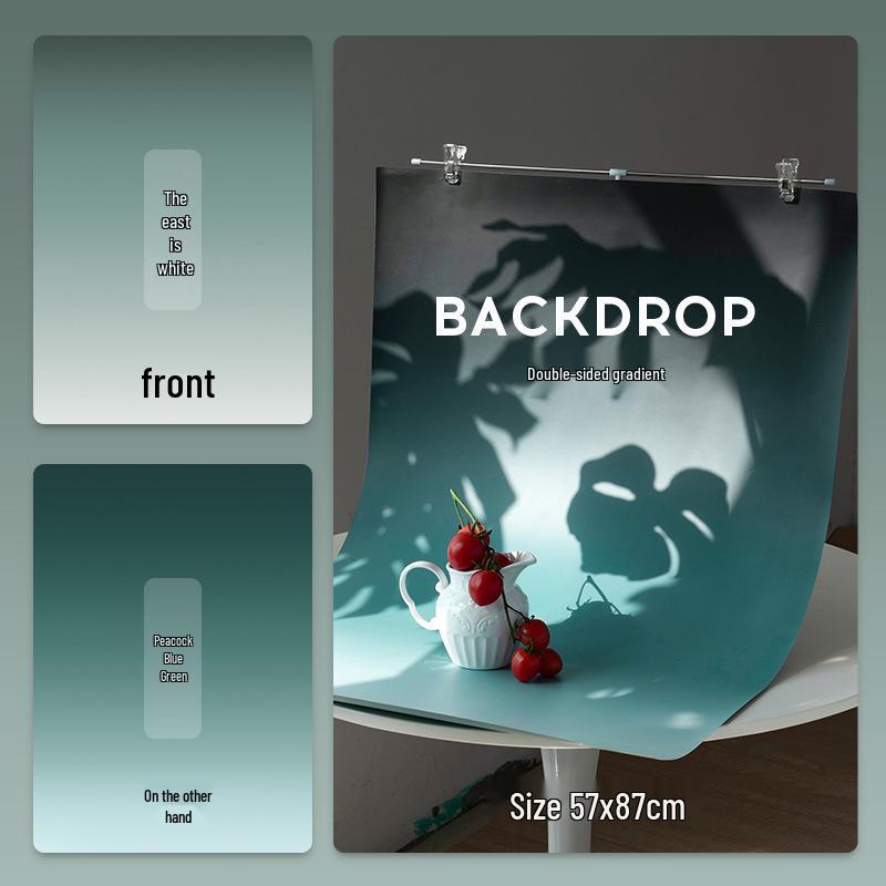 

Double-Sided Gradient Photography Backdrop for Still Life & Food