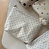 Korean ins polka dot love lipstick bag, high-value girl, hand-held makeup bag, large-capacity liner storage bag