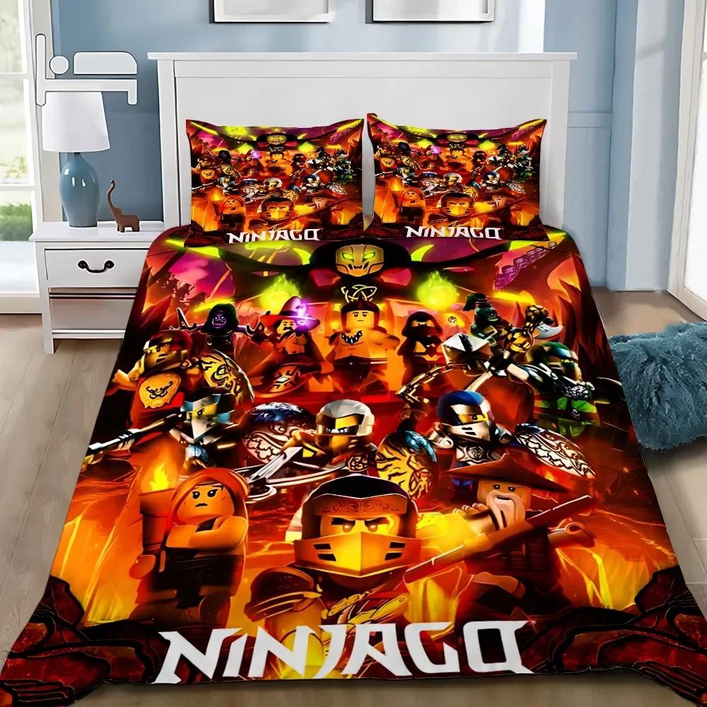 3D Hot Game N-Ninjagos Duvet Covers Kids Cartoon Bedding Set Quilt Cover Twin Full Bedroom Bed Decor for Teens Best Gifts
