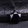 New Fashion Black Obsidian Pendant Necklace Obsidian Star Pendant Lucky Love Crystal Jewelry With Free Rope