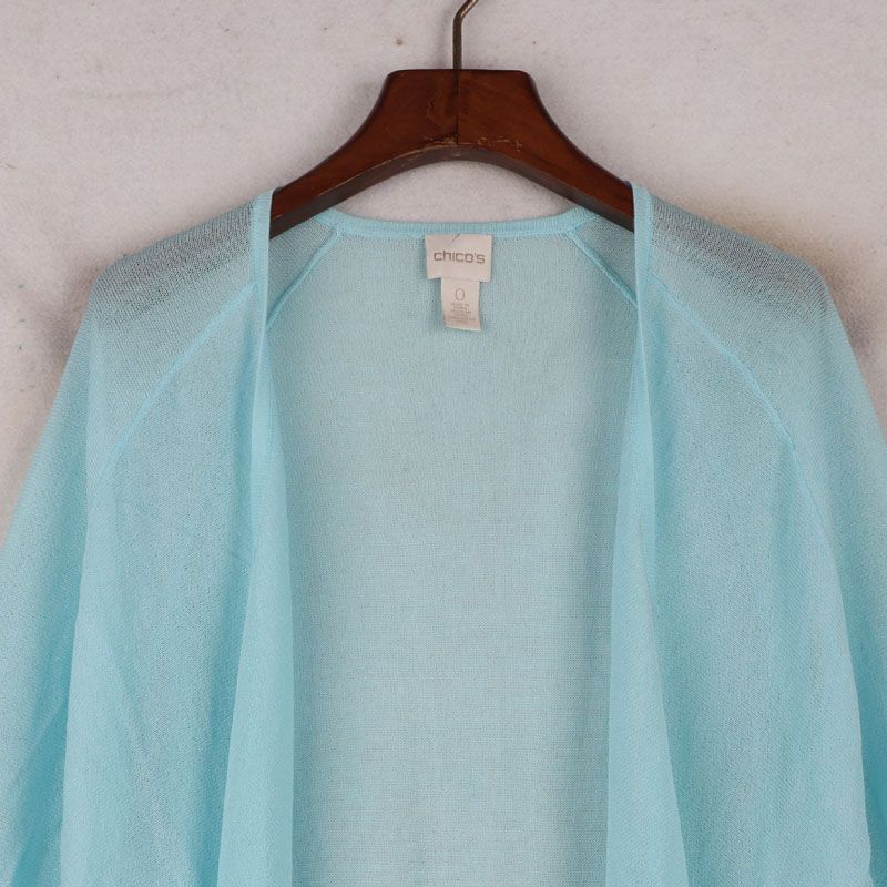 Sunshine House Guchun Summer New Arrival Export European and American plus Size Women's Clothes Asymmetrical Shawl Thin Knitwear Cardigan