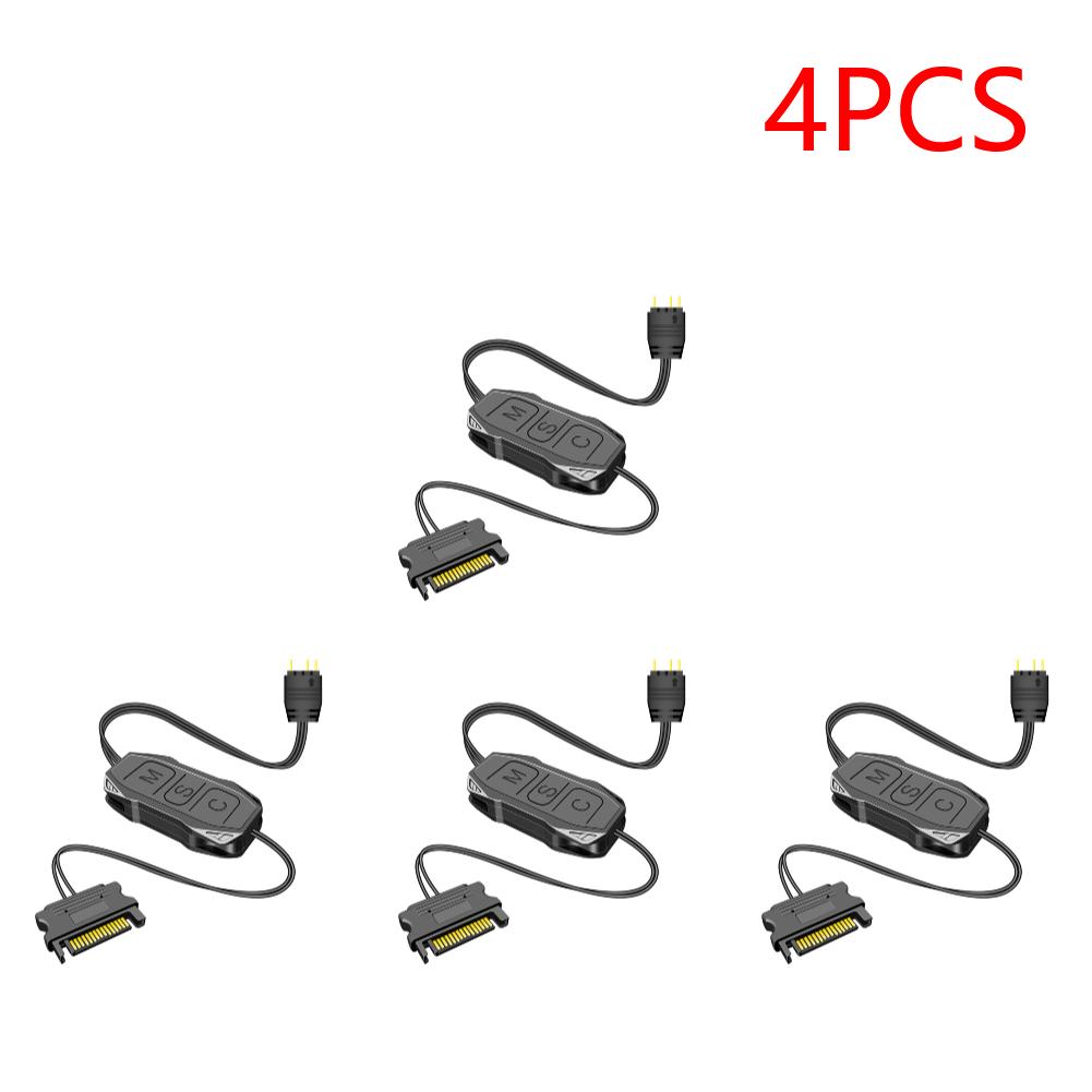 AR-1 RGB Controller Cable Computer PC 5V 3 Pin to SATA AURA ARGB Mini Control HUB Adapter for Cooling Fan Light Strip