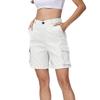 Women's Casual High Waist Solid Color Elastic Waist Shorts