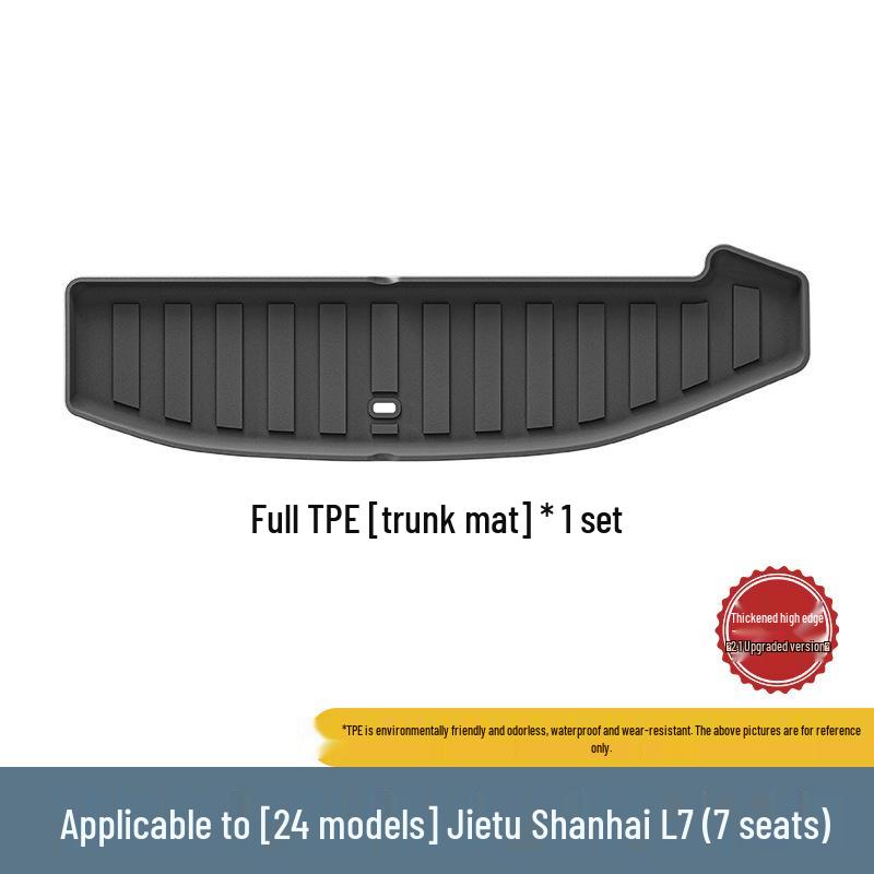 Водонепроницаемый Экологичный Коврик в Багажник из ТПЭ для Jetour Shanhai L7 2024 Black