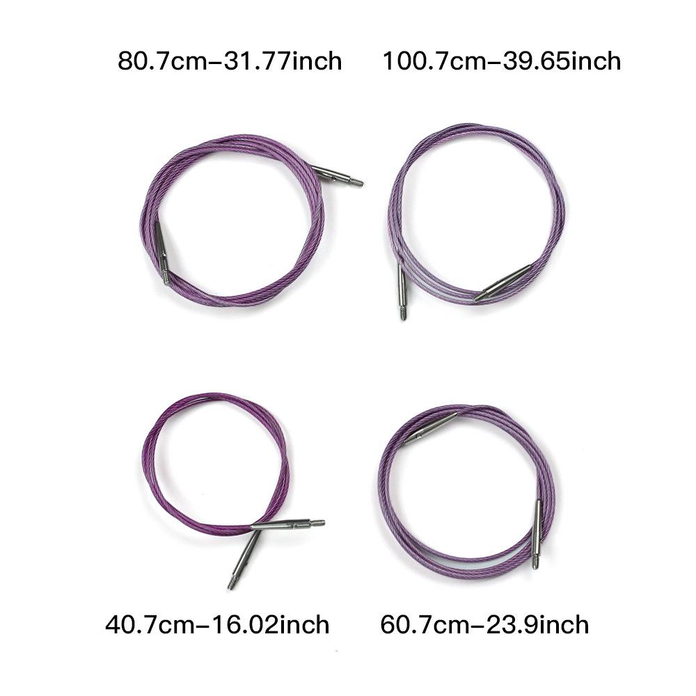 Knitting Tool Bleached White Bamboo Sweater Needle, Hand Removable Ring Needle, Head Changing Ring Bamboo Needle Set