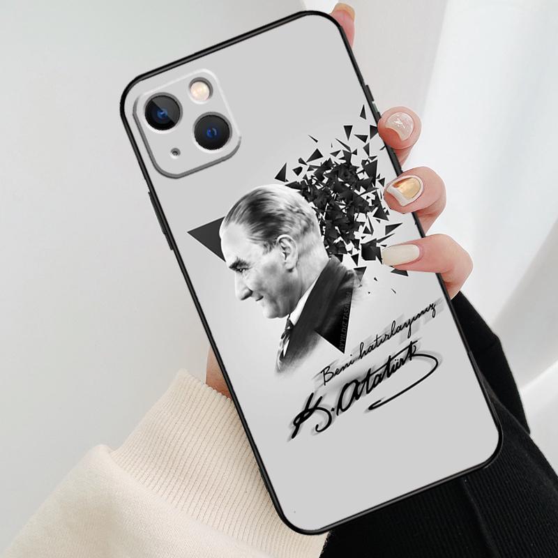 Turkey Mustafa Kemal Ataturk Phone Case For iPhone 17 Pro Max 16 15 14 11 12 13 Pro Max mini 15 16 Plus 16e 17 Air Cover