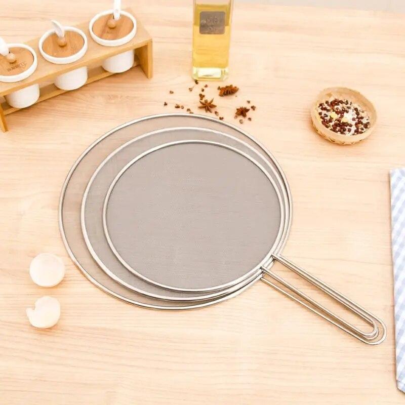 Cooking Frying Anti Splatter Guard Oil Net Grease Splatter Screen Pan Mesh Guard Screen Splash Cover