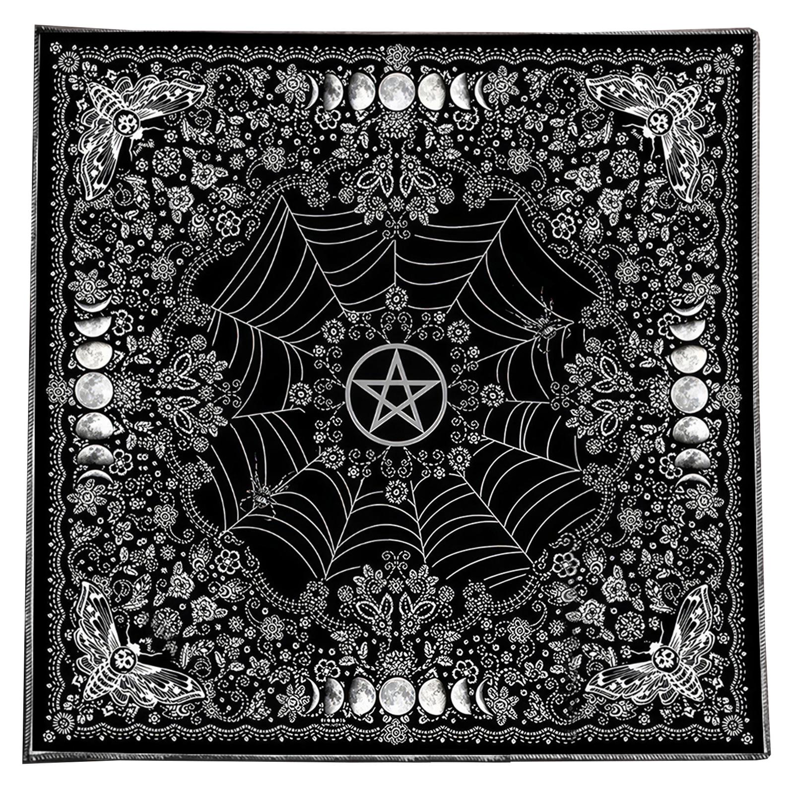 

Скатерть для Таро с узором птицы и луны, астрология, алтарная ткань, гадания, скатерть для карт, гобелен, принадлежность для колдовства B75