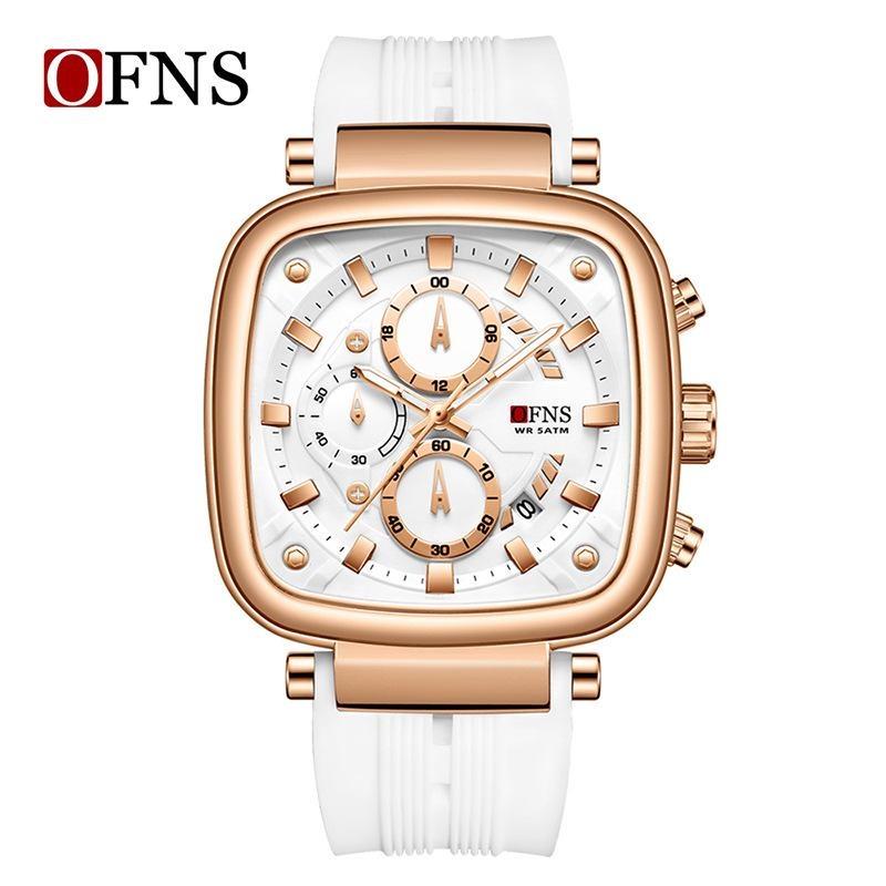 

Men Watches Quartz Analog Waterproof Luminous Date Wrist Watch Silicone Strap Luxury Casual Watch for Men білий