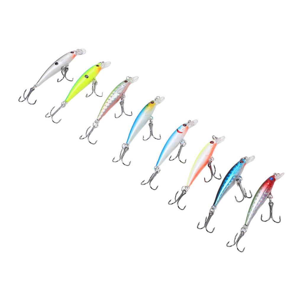 8PCS Minnow Fishing Lure 5cm/3g Artificial Sinking Long Throw Hard Bait Wobbler Jig Bait