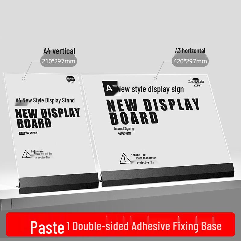 A3/A4 Acrylic & Metal Desktop Menu Sign Holder