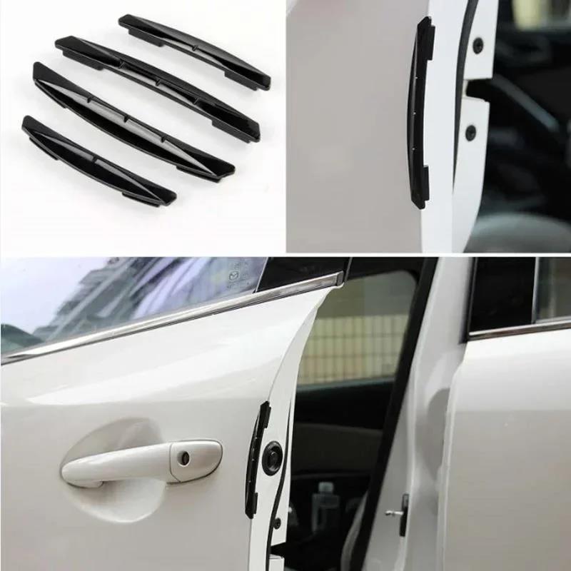 4Pcs/Set Car Door Side Anti-collision Decorative Guard Plate Anti-scratch Car Anti-collision Strip Interior Mirrors 6