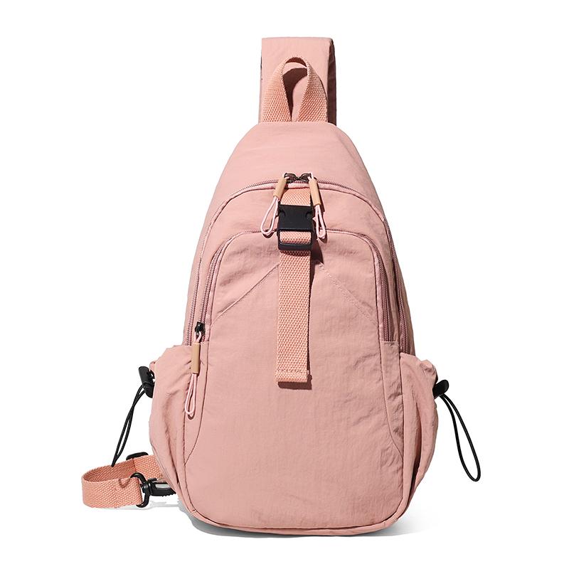 Chest Bag Women's Multifunctional Shoulder Crossbody Bag Lightweight Water-repellent Nylon Bag