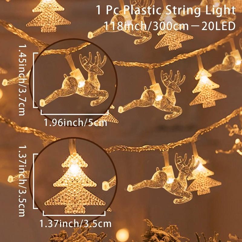 Snowman Christmas LED Garland String Light Merry Christmas Decorations For Home 2026 Xmas Tree Ornament Navidad New Year Gifts