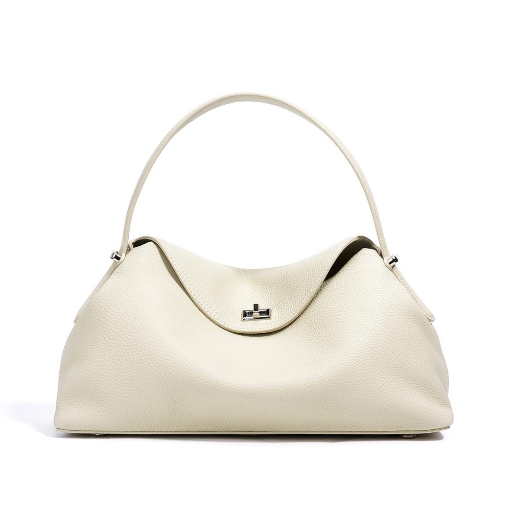 Genuine Cow Leather Fashion Women's Handbag Luxury Deisgner Ladeis Underarm Hobo Bag Cowhide Shoulder Crossbody Female Bag
