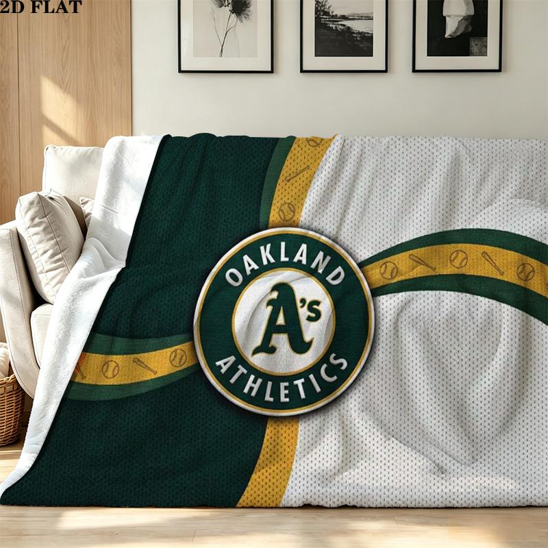 Oakland Athletics Druck Flanelldecke Hohe Qualität Warm Bequem Decke für Alle Jahreszeiten Perfekt für Geschenke Heimdekoration