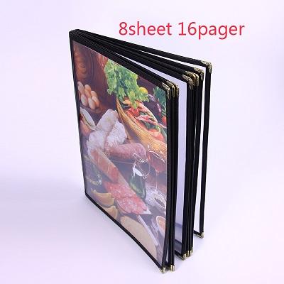 For A4 1/2/3/4/5/ 6/7/8/10/ Slots Single Dobule Three Panel Plastic Menu Holder Transparent Folder Cover