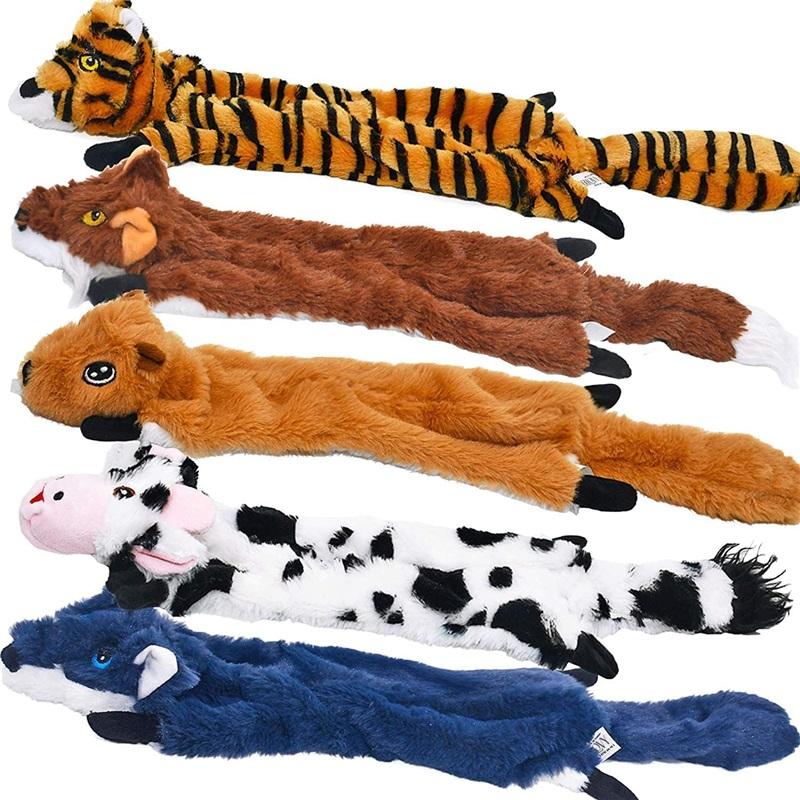 

SHARLOVY Dog Squeaky Toys 5 Pack, Pet Crinkle Toy No Stuffing Animals Plush, Dog Chew for Large and Medium, Small Puppy Teething for Boredom