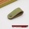 Leather Handle for Cabinet Door and Drawer - Single Hole, Pure Copper Accents