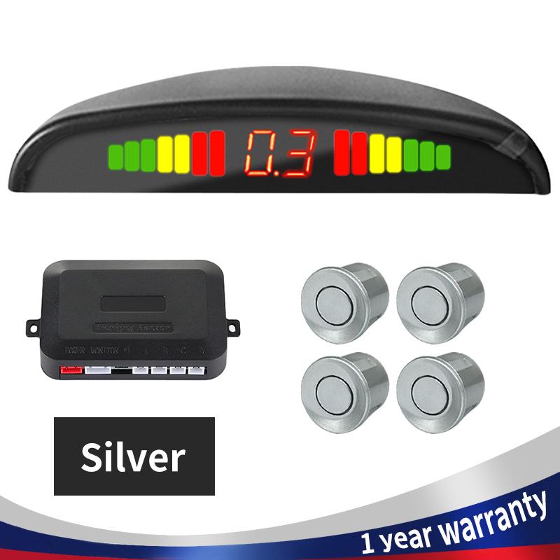 Car Parking Sensor Parking Kit LED Display 22mm 4 Sensors Backlight Reverse Backup Radar Monitoring System 8 Colors 12V
