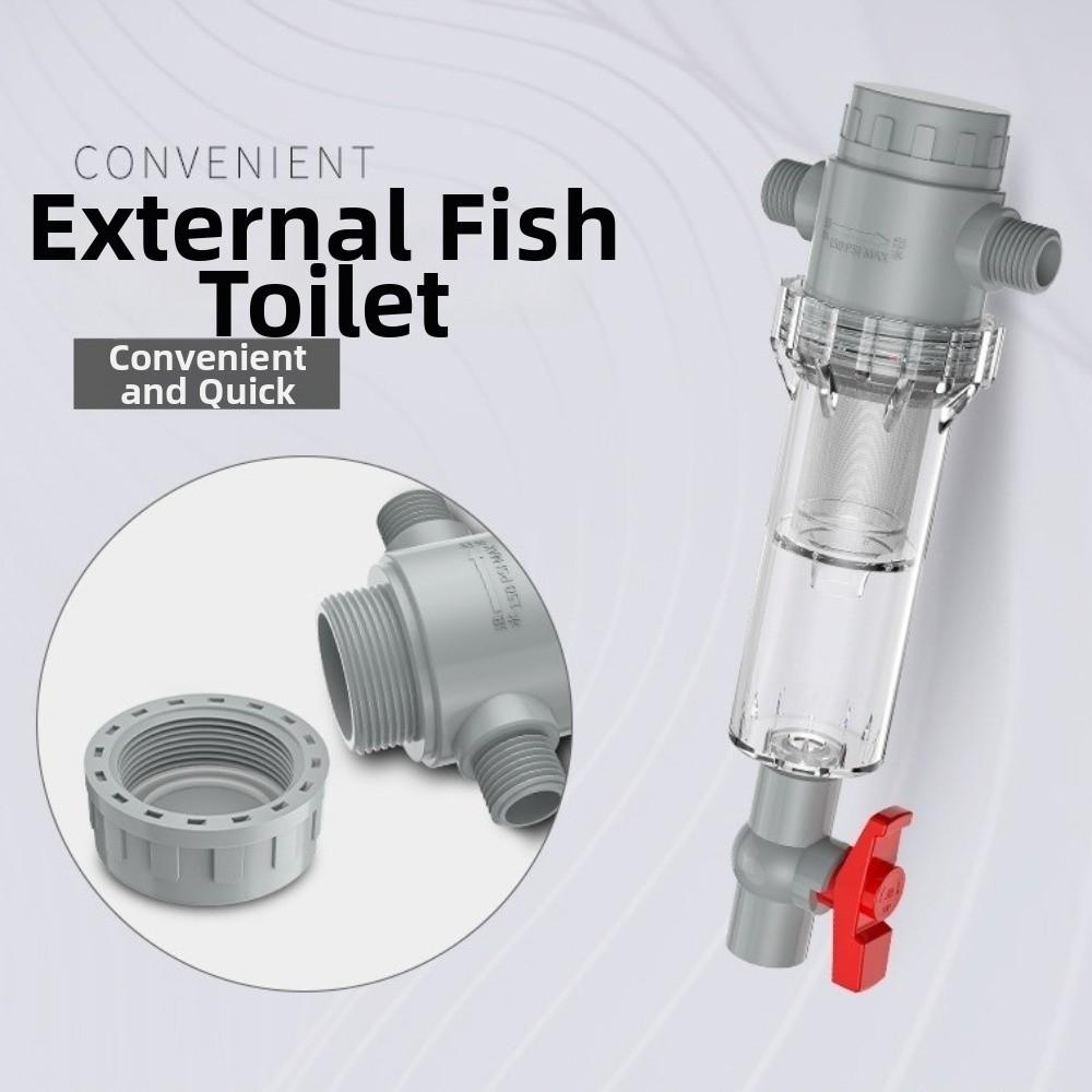 1/2 Thread Fish Waste Collector Precision Filtration Water Filter Valve Garden Pool