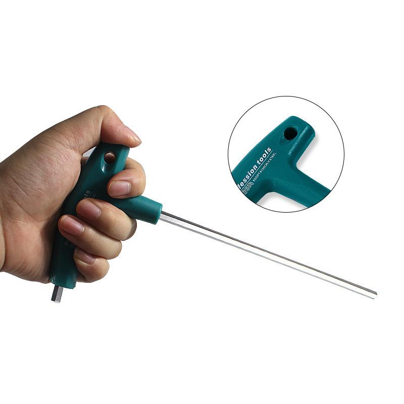 Professional T Bar Allen Wrench Set Hardened Steel Ball End Hex Key Tool with Handle for Motorcycle Bicycle Maintenance