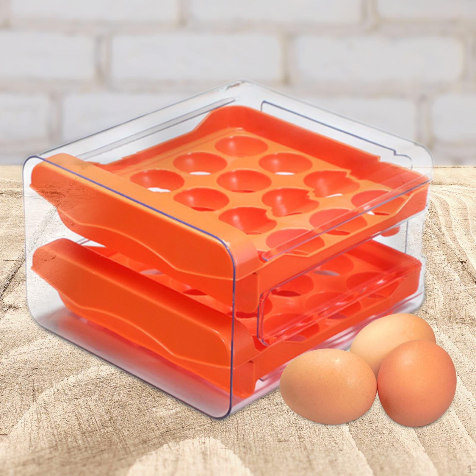 

Контейнер для яиц для ящиков-органайзеров для холодильника, держатель для холодильника, 32 лотка оранжевый