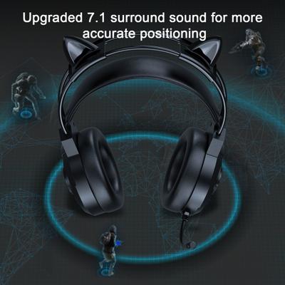 Headphones Active Noise Cancelling Immersive 3D HiFi Sound with RGB Breathing Light Wired Gaming Headsets