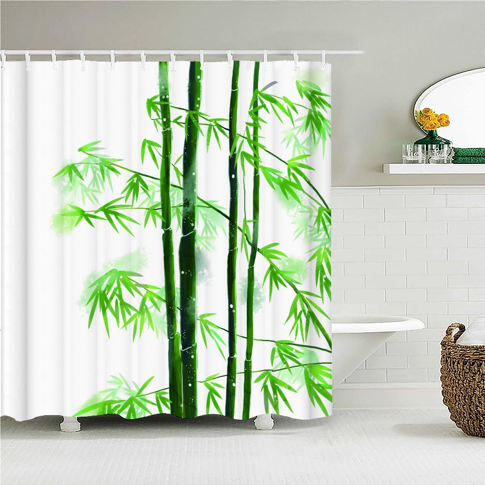 Gedruckte Pflanze Bambus Blume flieendes Wasser Zen Stein Duschvorhang  Dekoration Plane Duschvorhang gnstig kaufen  Preis, kostenloser Versand,  echte Bewertungen mit Fotos  Joom
