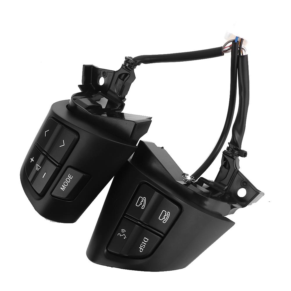 Steering Wheel Switches Left Right Buttons Fits for Toyota Corolla 2010 2013(Black )