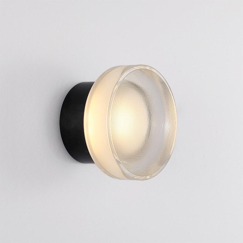 Spanish Designer Creative Glass LED Wall Lamp Simple Luxury Lighting Porch Aisle Background Bedroom Bedside Decorative Sconces