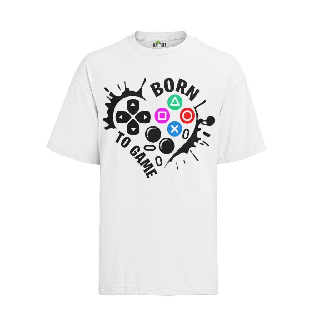 Born to Game Gaming Gamer Heart Man Game Games Geek Nerd Top Men's T-Shirt Mens Womens Tees Top