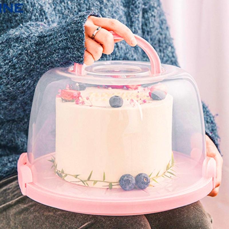 Clear Plastic Cake Storage Box Transparent Dessert Box For Kitchen Countertops With Secure Lid Kitchen Baking Essential