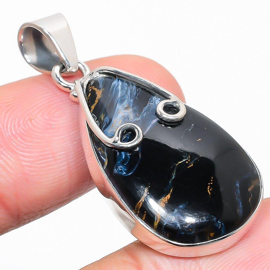 

Natural Pietersite Gemstone 925 Solid Sterling Silver Jewelry Pendant 1.75 c8f12