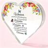 2D Flat, Heart-Shaped Acrylic Desktop Decoration, Butterfly & Flower Design, Home Decor Plaque Hanging Wall Art Decorative Garden Decoration for Room