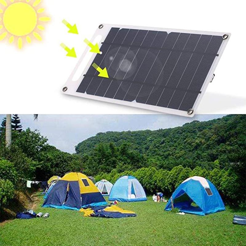 10W Solar Panel 5V Monocrystalline Silicon Solar Cell DIY Cable Waterproof Outdoor Rechargeable Power Charger For Phone
