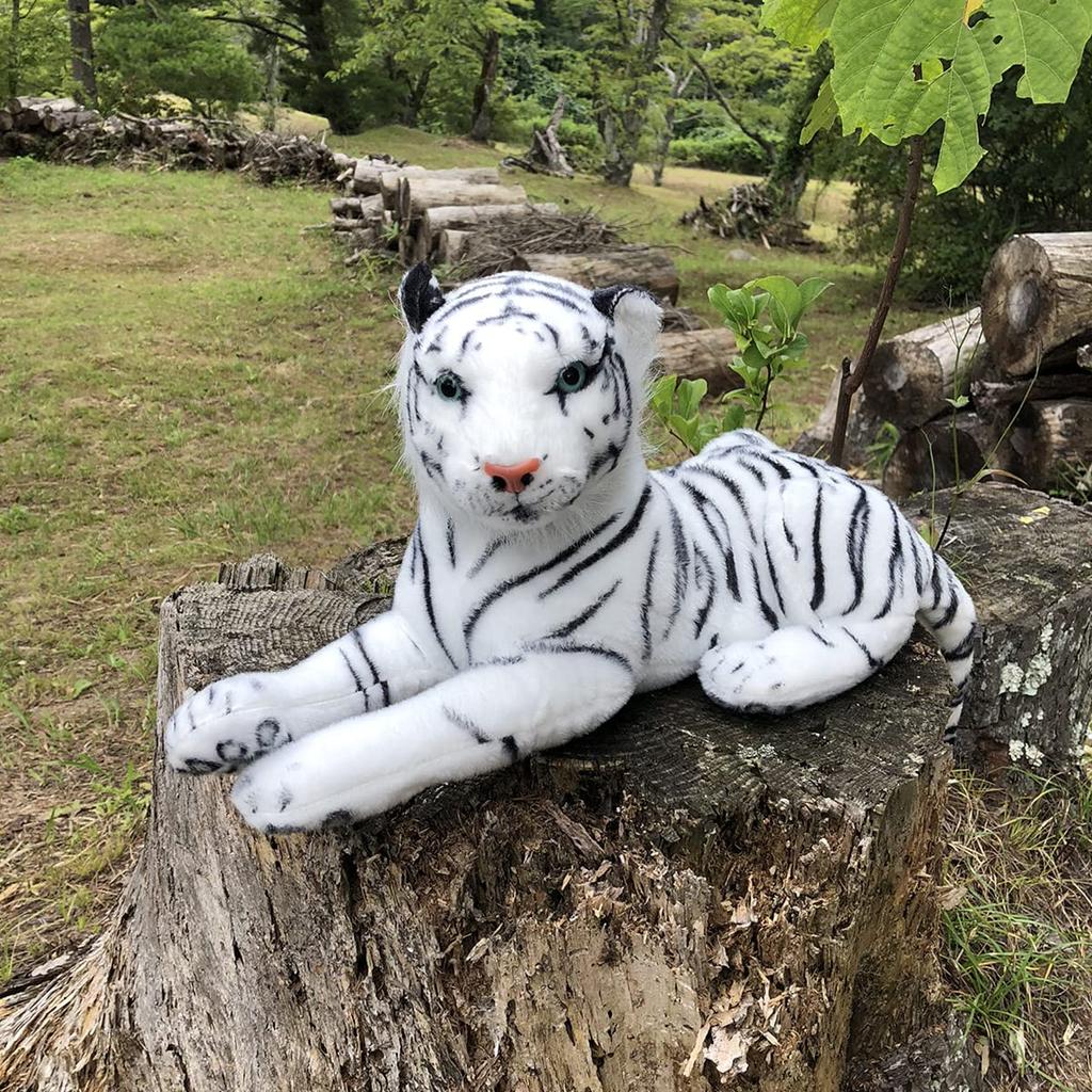 TigerTaleToys White Tiger Plush Cute Pet Japanese Toy, Realistic, 43cm, Large, [Official Product]