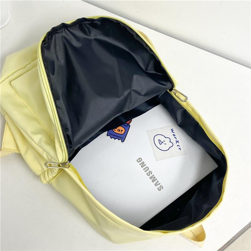 New Korean Style Large Capacity Versatile Backpack For Teen Girls Minimalist Solid Color School Bag Fashionable Student Backpack