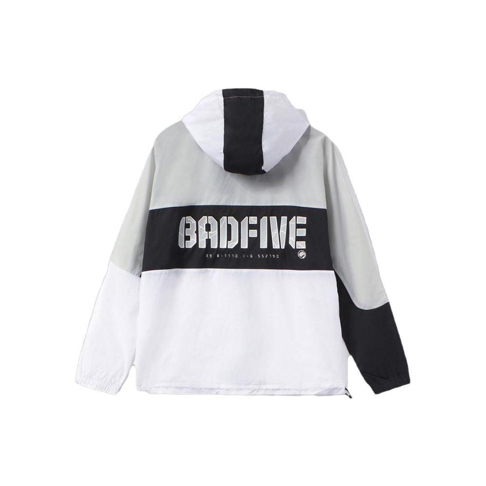 Li Ning Casual Loose Color Block Windbreaker Jacket Men Jacket Black White AFDR803-2