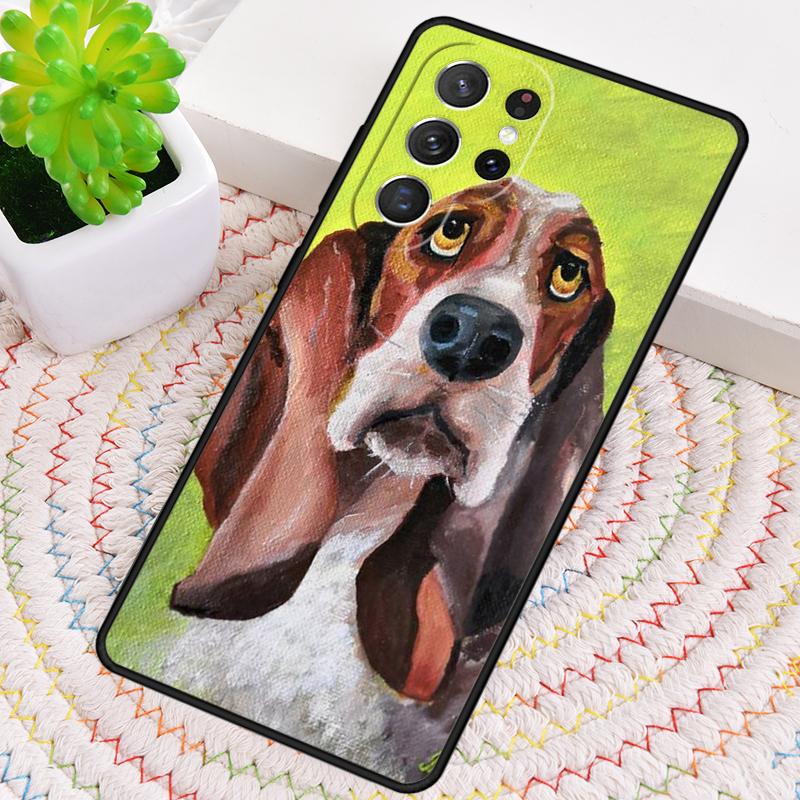 Basset Hound Dog Puppy Phone Case for Samsung Galaxy note 10 pro S26 Ultra S23 S24 FE S25 S21 S22 PLUS shockproof Cove