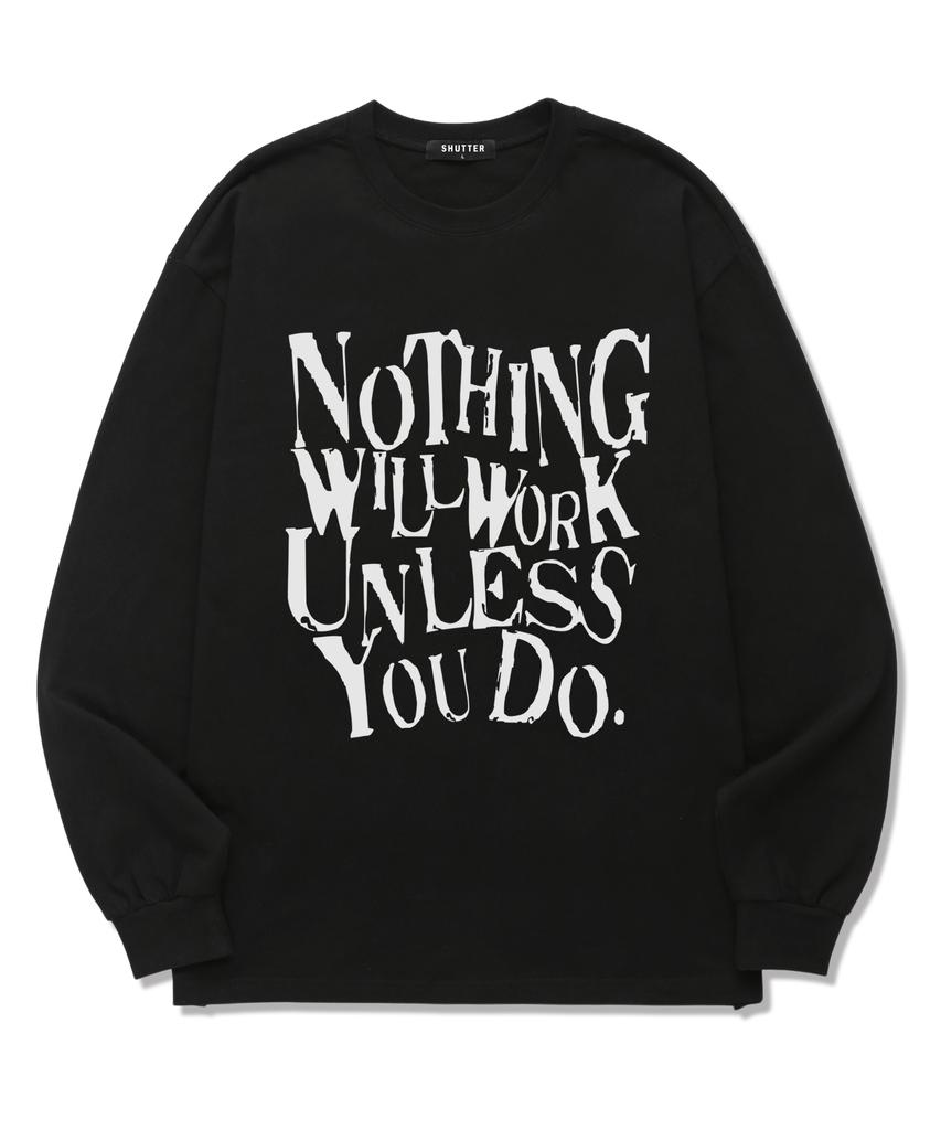 SHIRTER Nothing Graphics Long Sleeve Long Sleeve (Sls032) Black