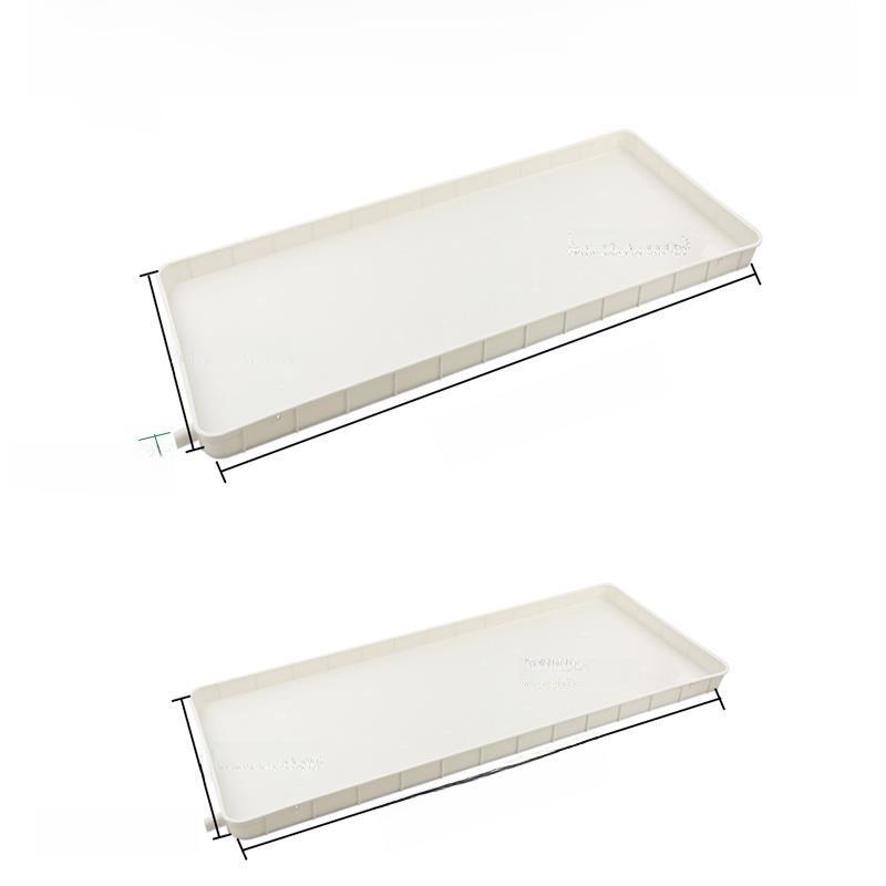 Bandeja de Plástico Rectangular con Drenaje Base para Maceta Recolector de Agua de Condensación Bandeja Larga Estrecha para Maceta