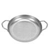 26cm Nonstick Paella Pan Matte Finish Stainless Steel Paella Pan with Integrated Handles for Home Kitchen