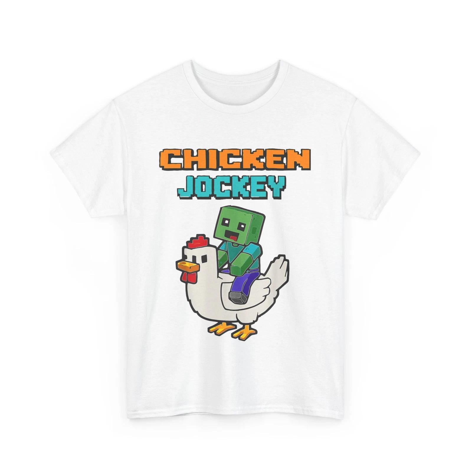 Chicken Jockey Shirt, Chicken Jockey Zombie Pixel Art Zombie Gamer Funny Shirt 4XL