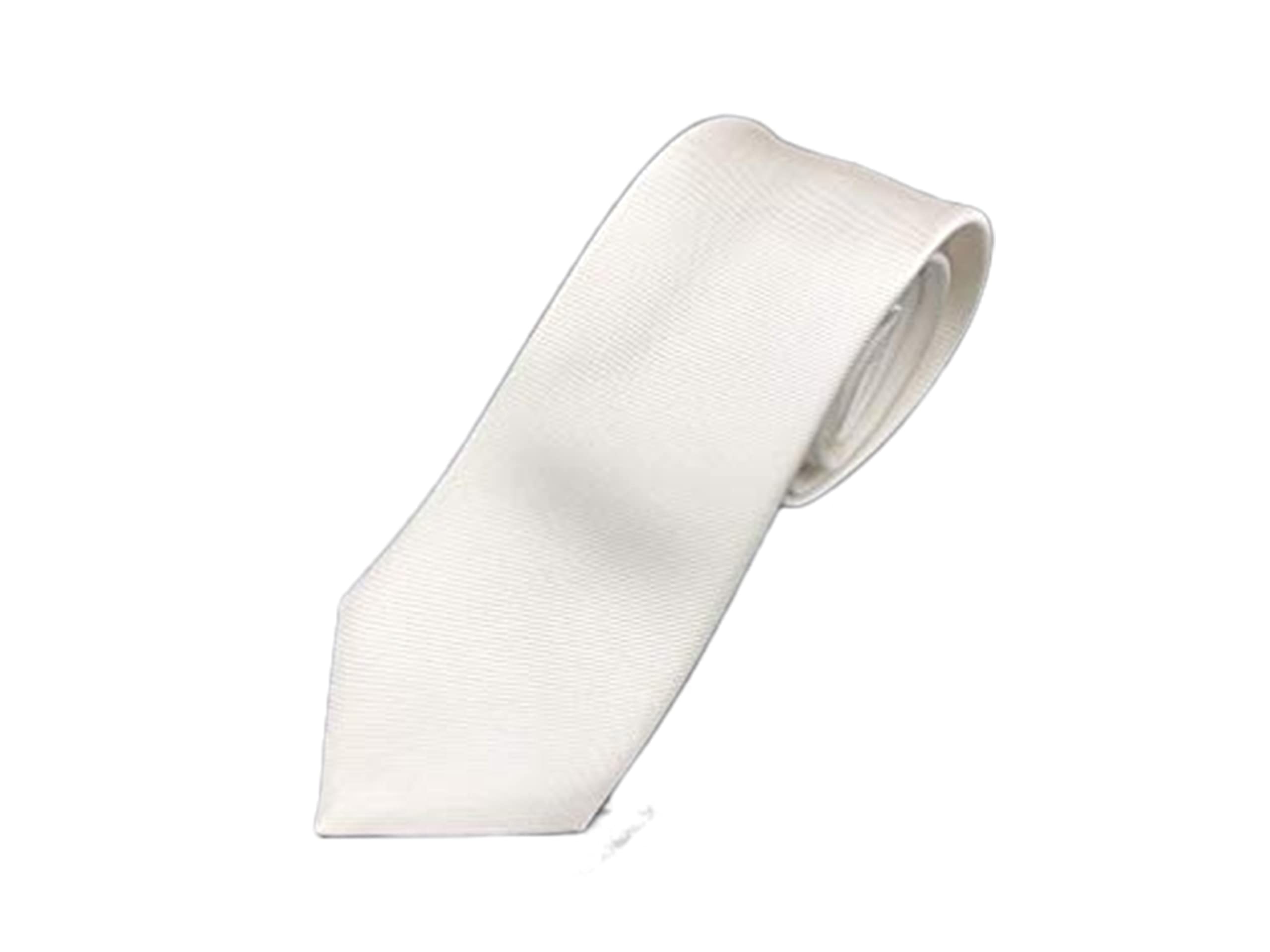 [Access Point] Formal Silk 100% Plain White Tie (Long Size)