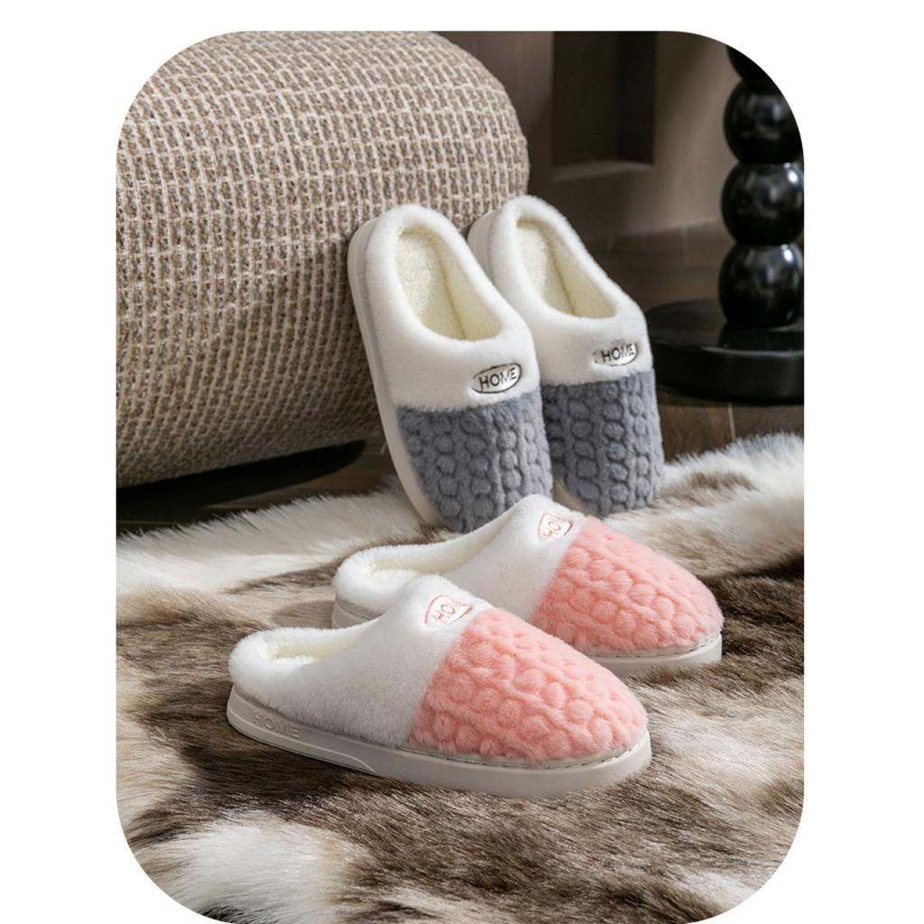 Cotton Slippers for Women in Winter, Anti Slip and Warm for Indoor Use, and Home Fur Slippers for Women