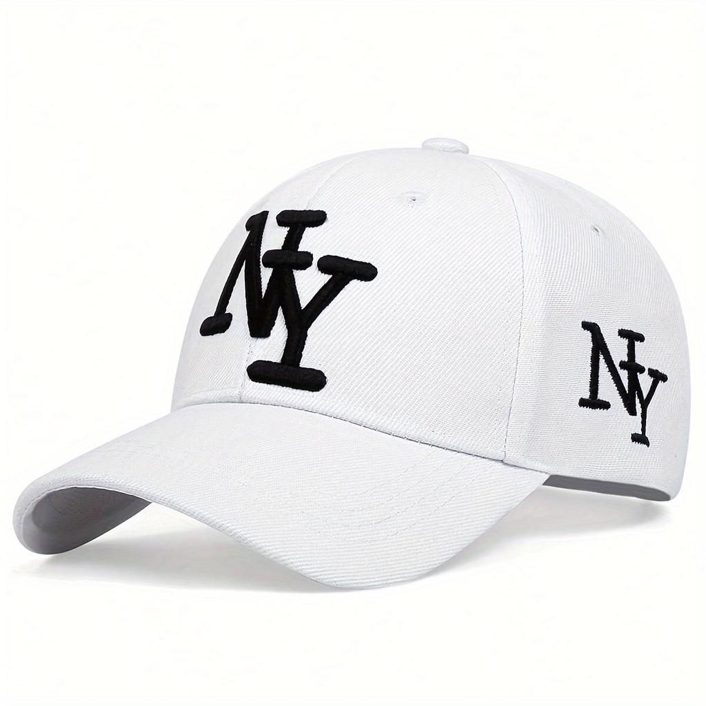 Baseballkappe mit NY-Stickerei - Sechs-Panel-Schirmmütze mit Sonnenschutz