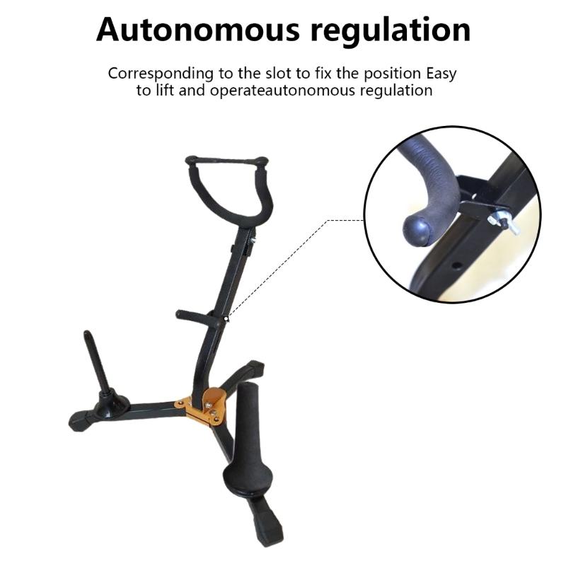 Altos Tenors Saxophone Rack Metal Triangular Base Folding Saxophone Stand Tripods Standing Rack Instrument Accessory