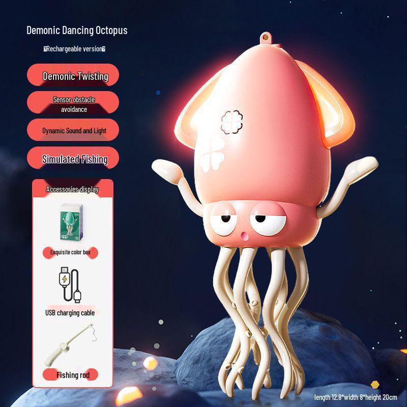 Kiddie Electric Dancing Octopus - Interactive Jellyfish Toy with Sensor Activation